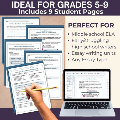 Clarifying the Main Idea: Writing Focus Statements as Main Ideas for Essays - Simply Novel