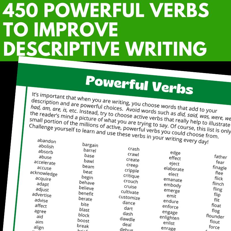 Descriptive Essay Writing - Lessons, Handouts, Rubrics beyond "Show, Don't Tell" - Simply Novel