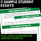 Descriptive Essay Writing - Lessons, Handouts, Rubrics beyond "Show, Don't Tell" - Simply Novel