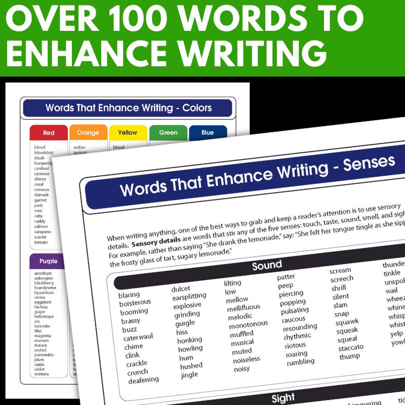 Descriptive Essay Writing - Lessons, Handouts, Rubrics beyond "Show, Don't Tell" - Simply Novel