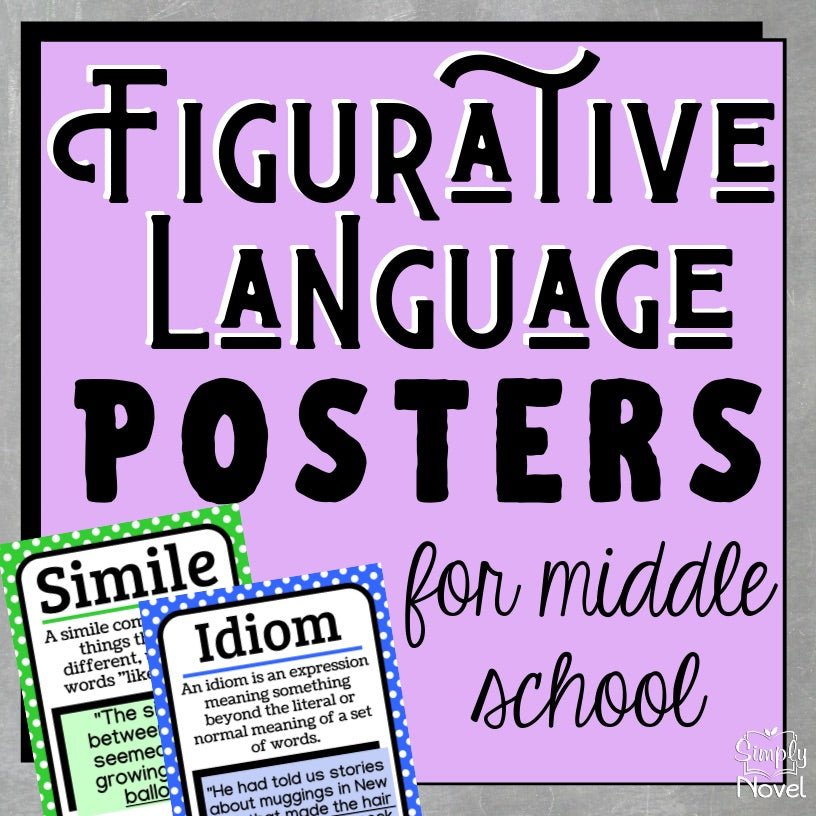 Figurative Language | Figures of Speech Posters for ELA Middle School Decor - Simply Novel