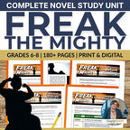 Freak the Mighty Novel Study Unit – Complete Teaching Guide for Grades 6 - 8 - Simply Novel