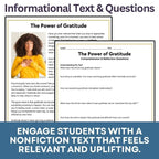 Gratitude: An SEL & ELA Reading and Writing Unit for Fall (Grades 6 - 9) - Simply Novel