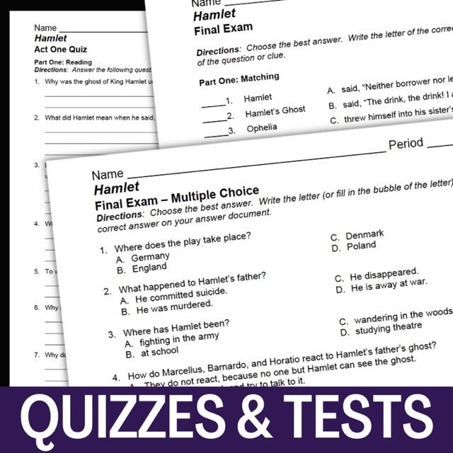 Hamlet Unit Plan – 5 - Week Shakespeare Teaching Guide with Lessons, Activities - Simply Novel