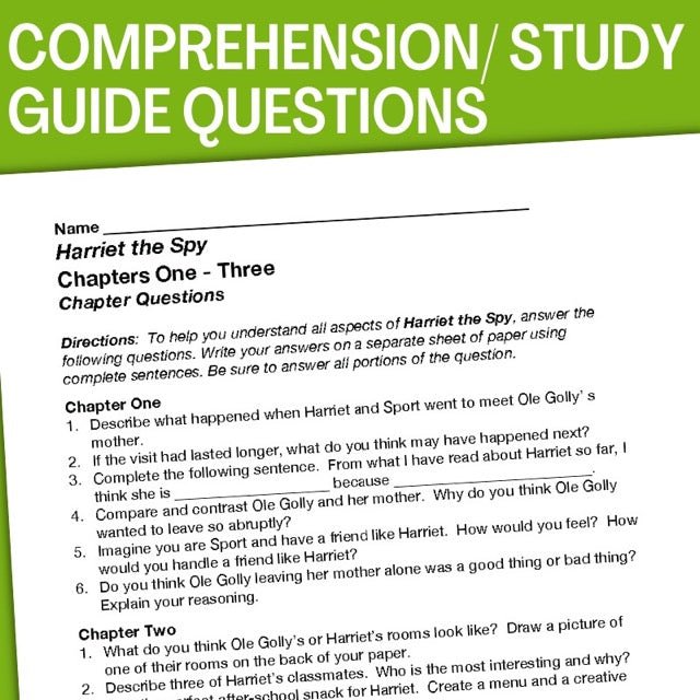 Harriet the Spy Novel Study - Over 100 Pages of No - Prep Teaching Materials - Simply Novel
