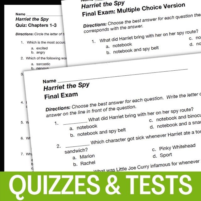 Harriet the Spy Novel Study - Over 100 Pages of No - Prep Teaching Materials - Simply Novel
