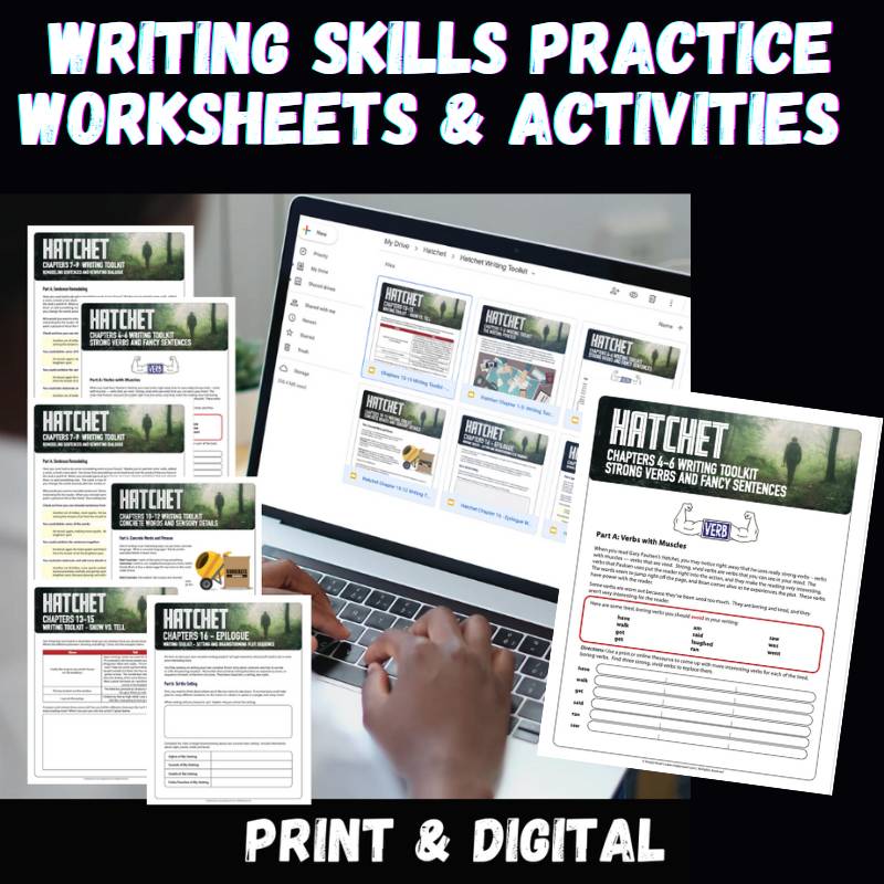 Hatchet Novel Study Unit BUNDLE Activities, Projects, & Tests | Print & Digital - Simply Novel