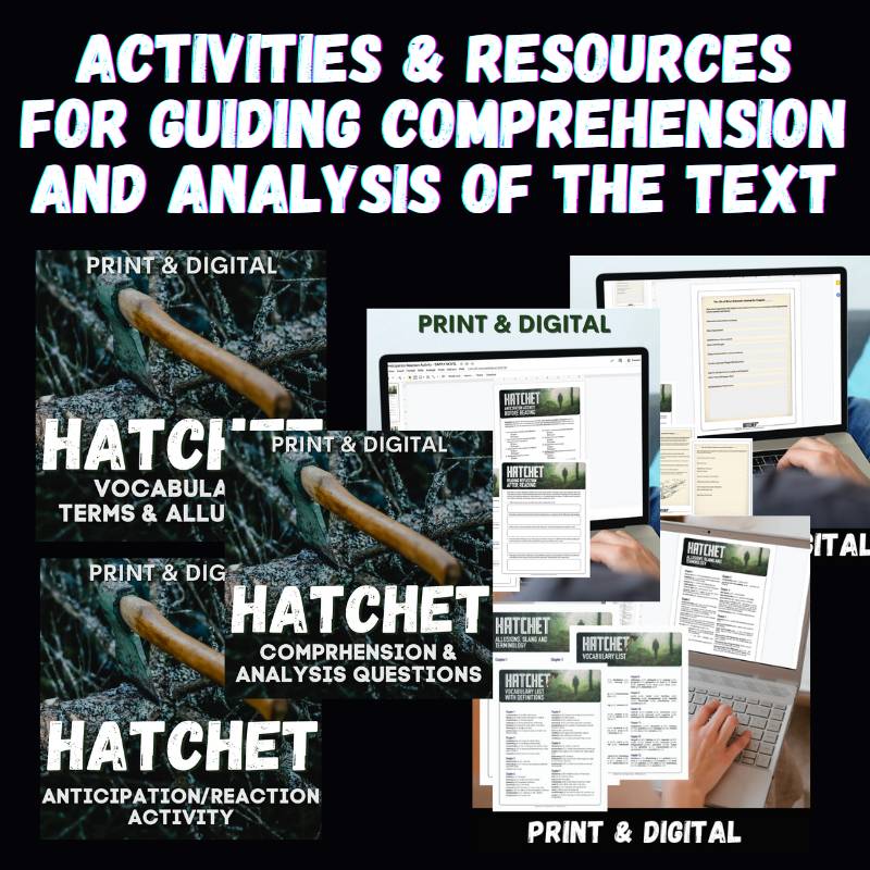 Hatchet Novel Study Unit BUNDLE Activities, Projects, & Tests | Print & Digital - Simply Novel