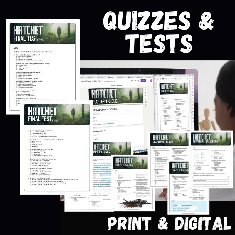 Hatchet Novel Study Unit BUNDLE Activities, Projects, & Tests | Print & Digital - Simply Novel