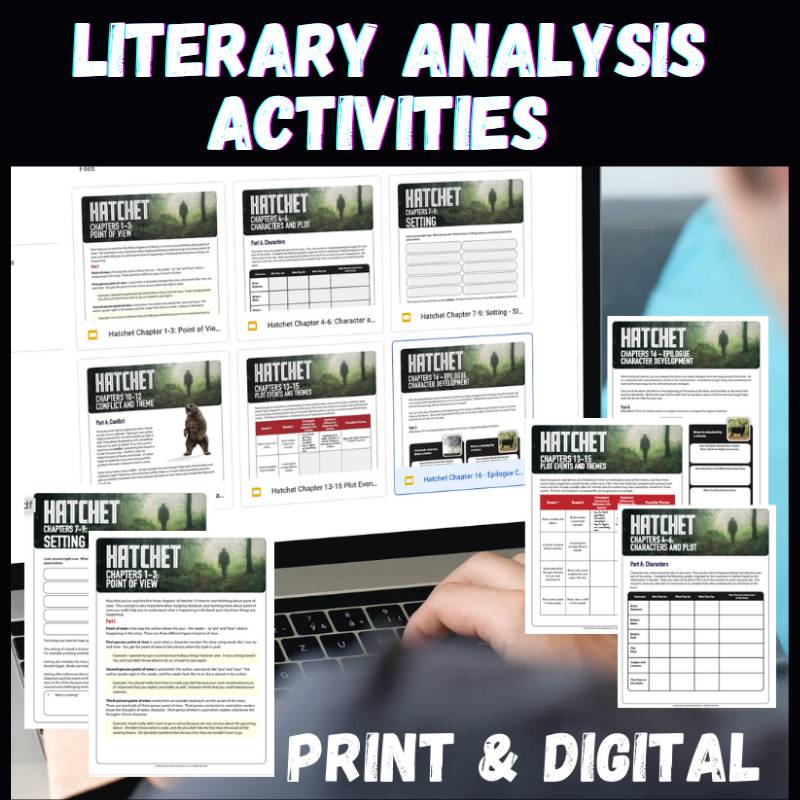 Hatchet Novel Study Unit BUNDLE Activities, Projects, & Tests | Print & Digital - Simply Novel