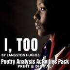 I, Too (Sing America) by Langston Hughes, 16 - Page Unit - Questions, Activities - Simply Novel