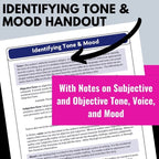 Identifying Tone Lesson Handout & Word Lists for Tone and Mood - Simply Novel