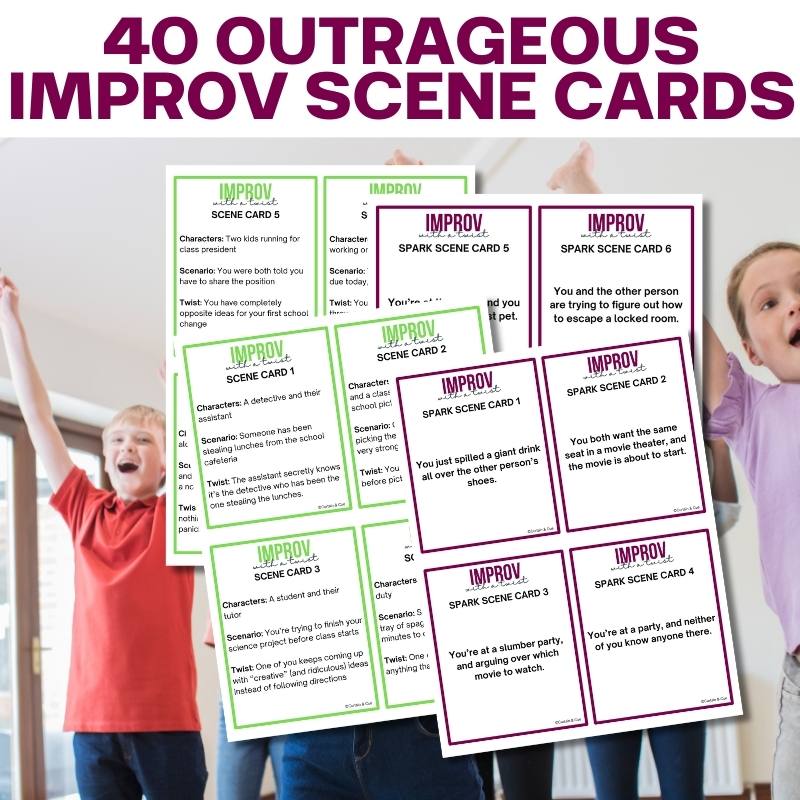 Improv with a Twist: Funny Partner & Group Scenes for Drama Class (Grades 4–6) - Simply Novel