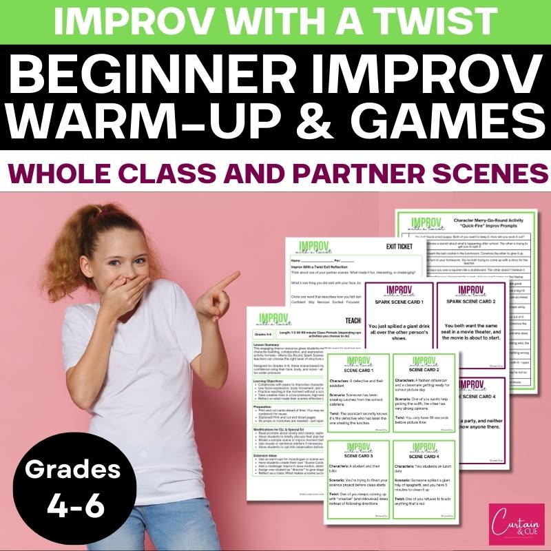 Improv with a Twist: Funny Partner & Group Scenes for Drama Class (Grades 4–6) - Simply Novel
