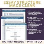 Informative Explanatory Essay Writing Unit – Graphic Organizers, Rubrics, Models - Simply Novel