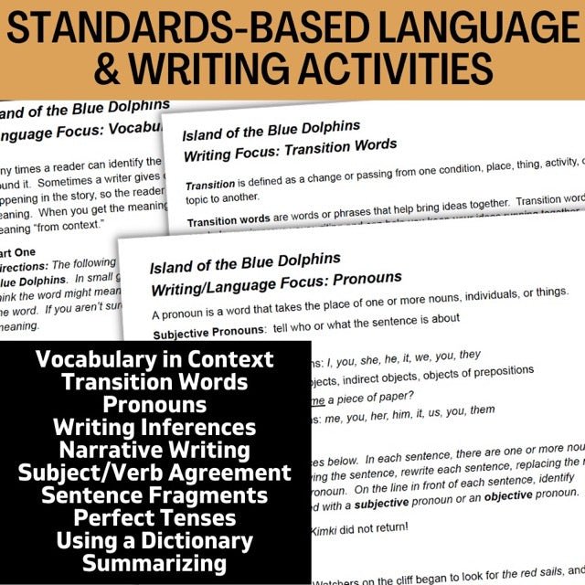 Island of the Blue Dolphins Novel Study - 150+ Page No - Prep Teaching Unit - Simply Novel
