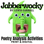 Jabberwocky by Lewis Carroll 17 - Page Poetry Unit - Questions, Activities, Test - Simply Novel