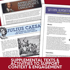 Julius Caesar Unit Plan, Lessons & Activities - 5 - Week Shakespeare Bundle - Simply Novel