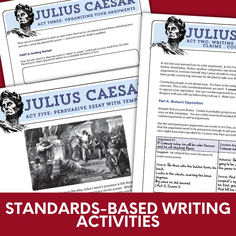 Julius Caesar Unit Plan, Lessons & Activities - 5 - Week Shakespeare Bundle - Simply Novel