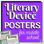 Literary Devices Posters for Middle School - Foreshadowing, Symbolism, Irony - Simply Novel