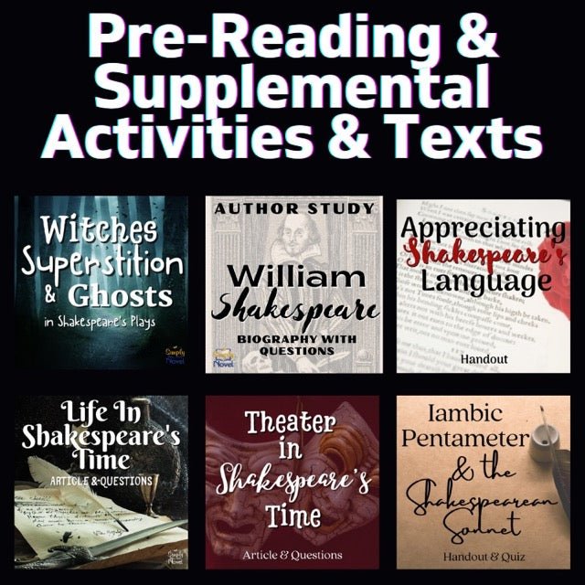 Macbeth Unit Teaching Resource BUNDLE Over 140 Pages in Print & Digital Formats - Simply Novel