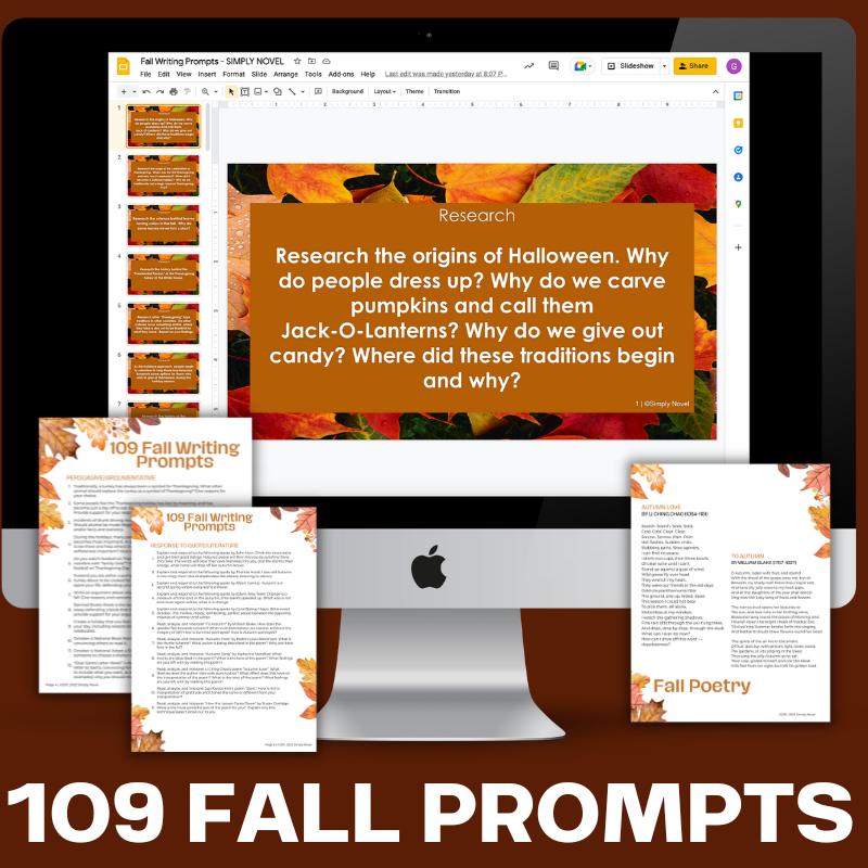 Middle & High School Essay & Writing Writing Prompts for ALL Seasons BUNDLE - Simply Novel