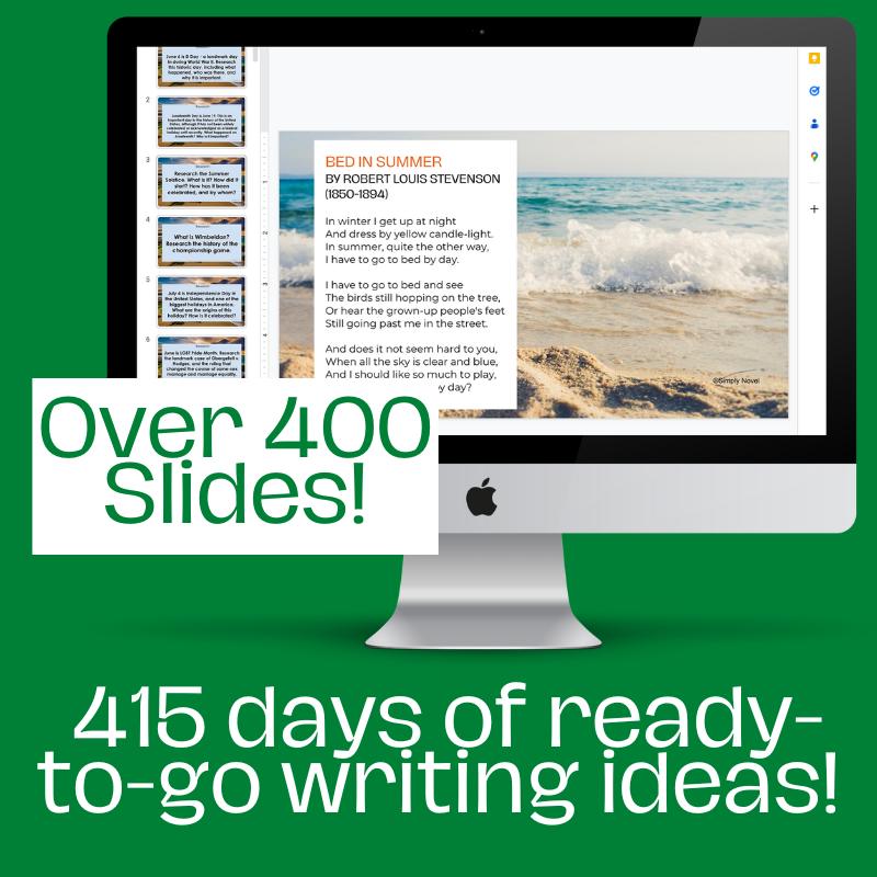 Middle & High School Essay & Writing Writing Prompts for ALL Seasons BUNDLE - Simply Novel
