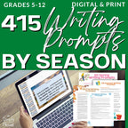 Middle & High School Essay & Writing Writing Prompts for ALL Seasons BUNDLE - Simply Novel