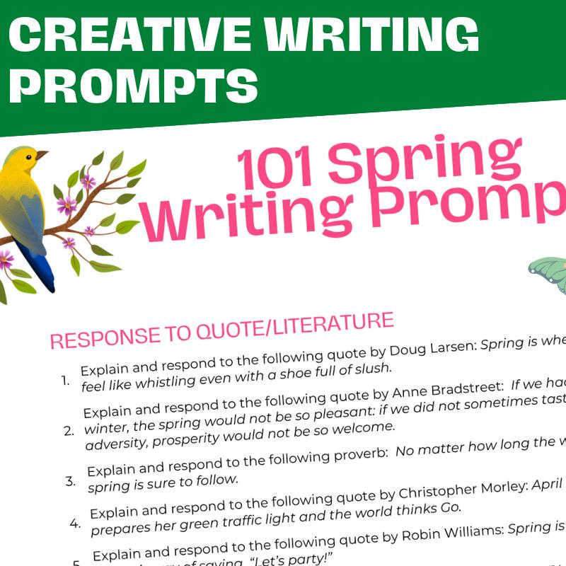 Middle & High School Essay & Writing Writing Prompts for ALL Seasons BUNDLE - Simply Novel