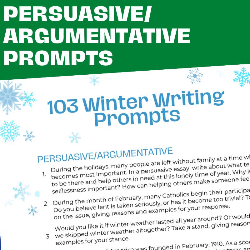 Middle & High School Essay & Writing Writing Prompts for ALL Seasons BUNDLE - Simply Novel