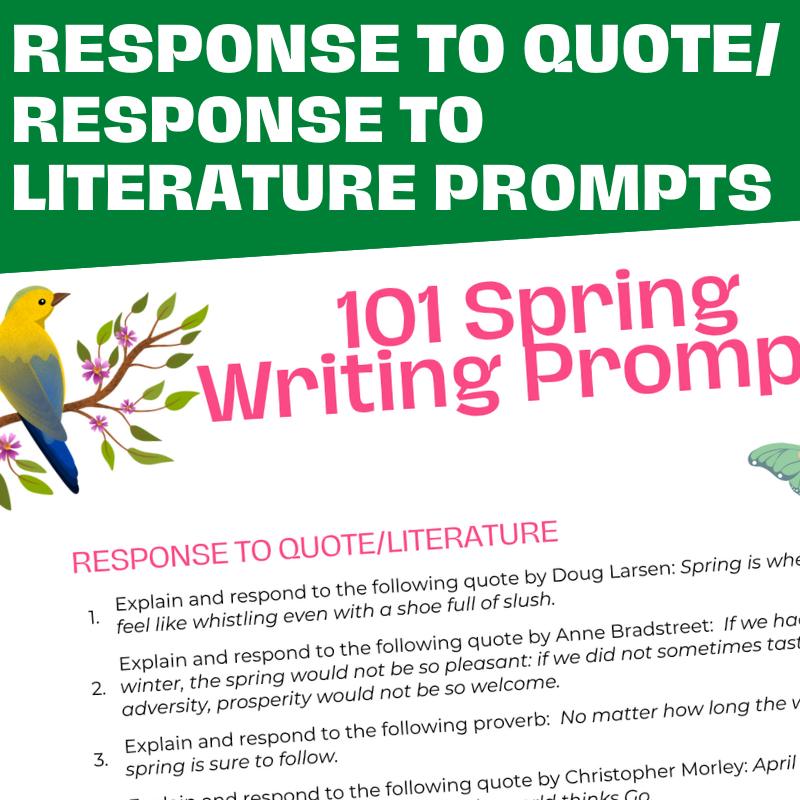 Middle & High School Essay & Writing Writing Prompts for ALL Seasons BUNDLE - Simply Novel