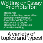 Middle & High School Essay & Writing Writing Prompts for ALL Seasons BUNDLE - Simply Novel