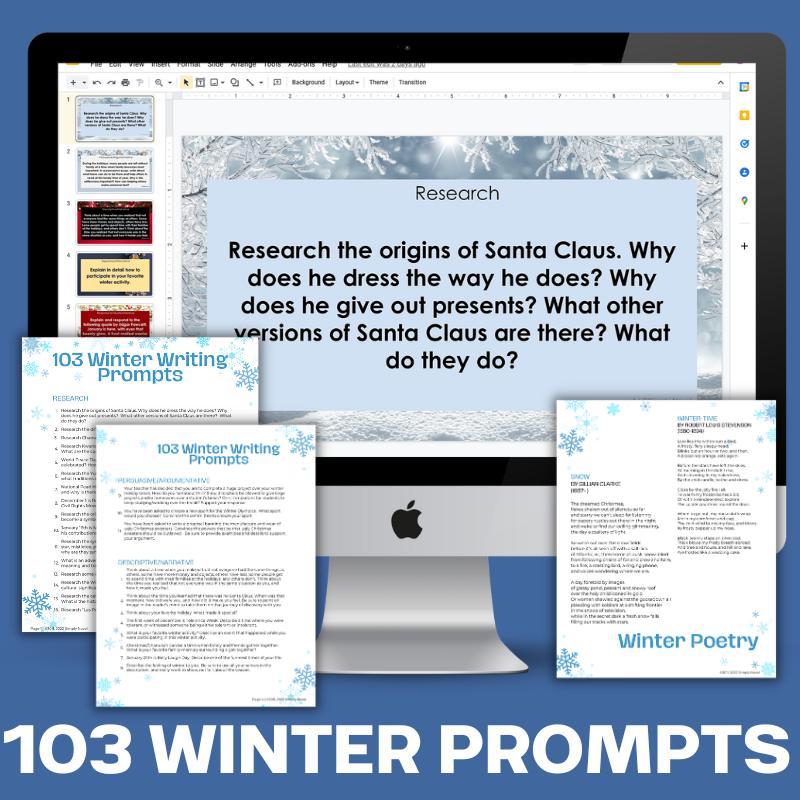 Middle & High School Essay & Writing Writing Prompts for ALL Seasons BUNDLE - Simply Novel