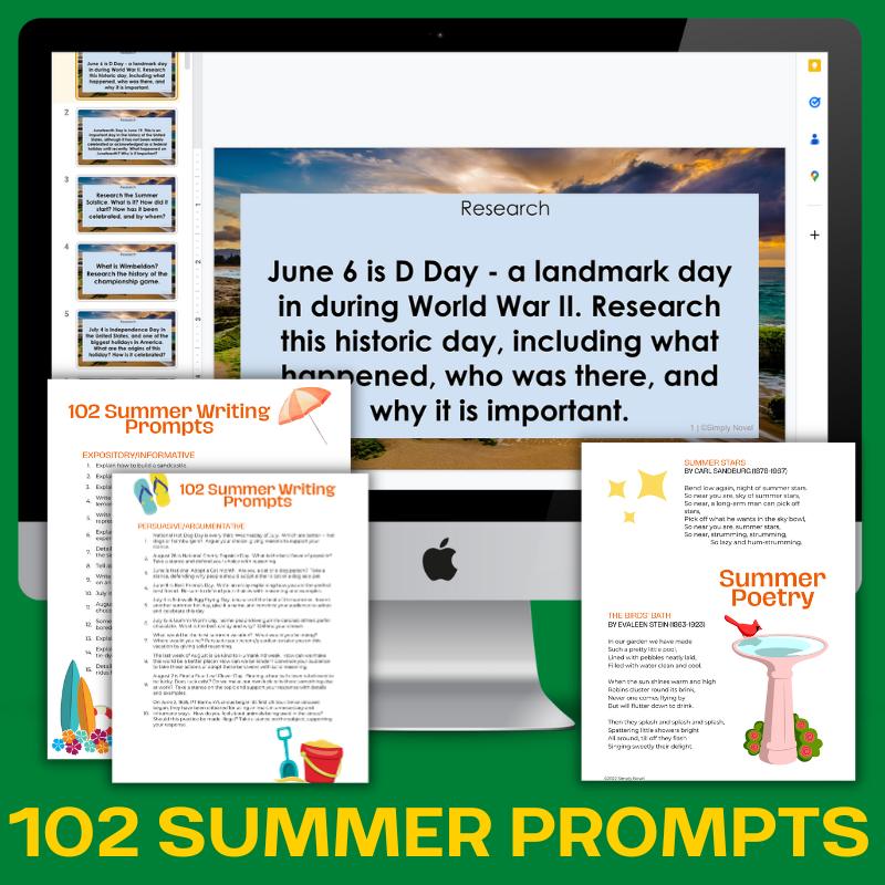 Middle & High School Essay & Writing Writing Prompts for ALL Seasons BUNDLE - Simply Novel