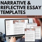 Narrative Essay and Reflective Essay Templates - Scaffolded Fill - in - the - Blank Essay Writing - Simply Novel