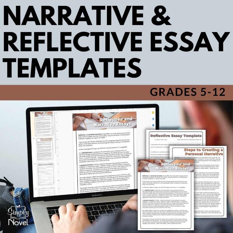 Narrative Essay and Reflective Essay Templates - Scaffolded Fill - in - the - Blank Essay Writing - Simply Novel