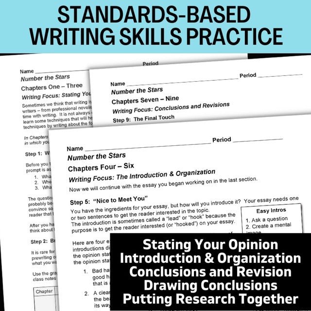 Number the Stars Novel Study Unit - No - Prep Activities, Writing, Assessments - Simply Novel