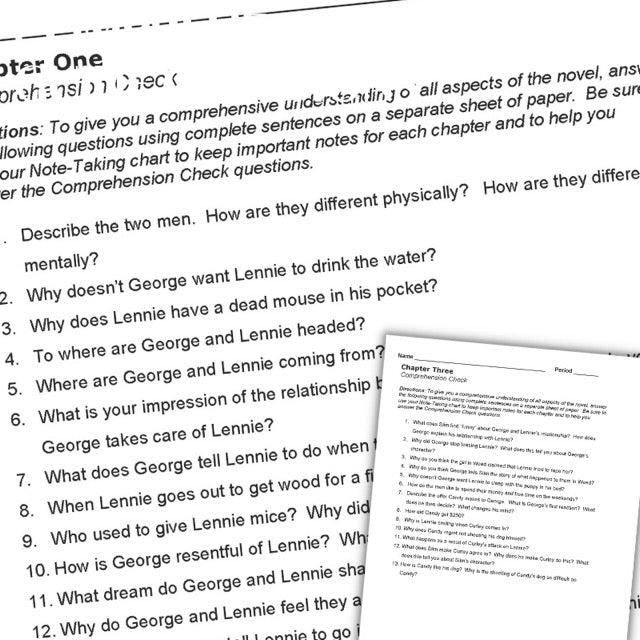 Of Mice and Men Novel Study Unit Plan - 130 - Page Teacher Resource - Simply Novel