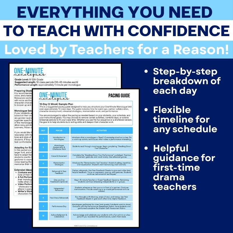 One - Minute Monologues for Grades 8–12: Engaging, Performance - Ready Scripts - Simply Novel