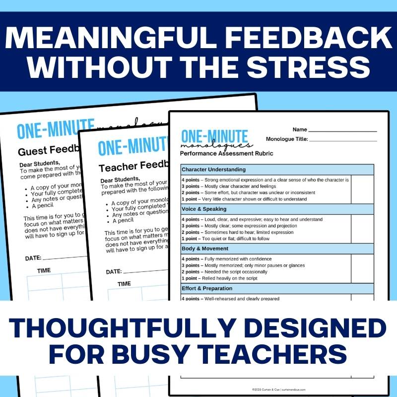 One - Minute Monologues for Grades 8–12: Engaging, Performance - Ready Scripts - Simply Novel