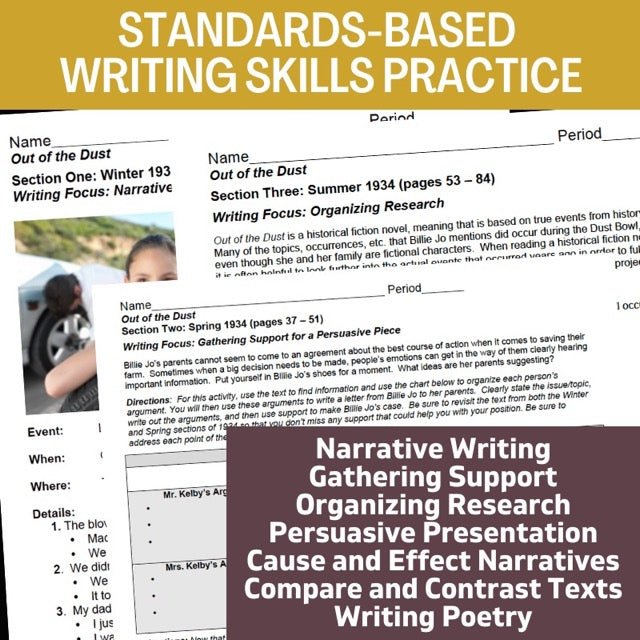 Out of the Dust Novel Study - 150 Page, No - Prep Teaching Guide - Simply Novel