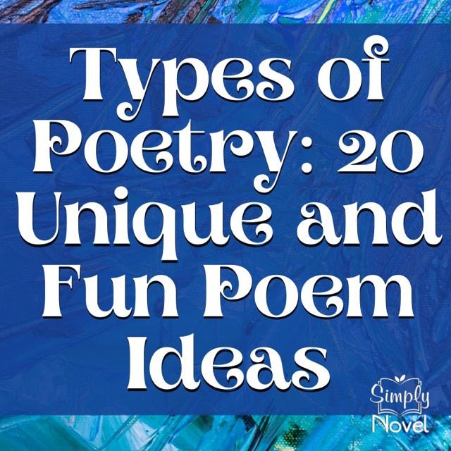 Poetry Terms Glossary & Poem Types with Definitions | What is Poetry? Handout - Simply Novel