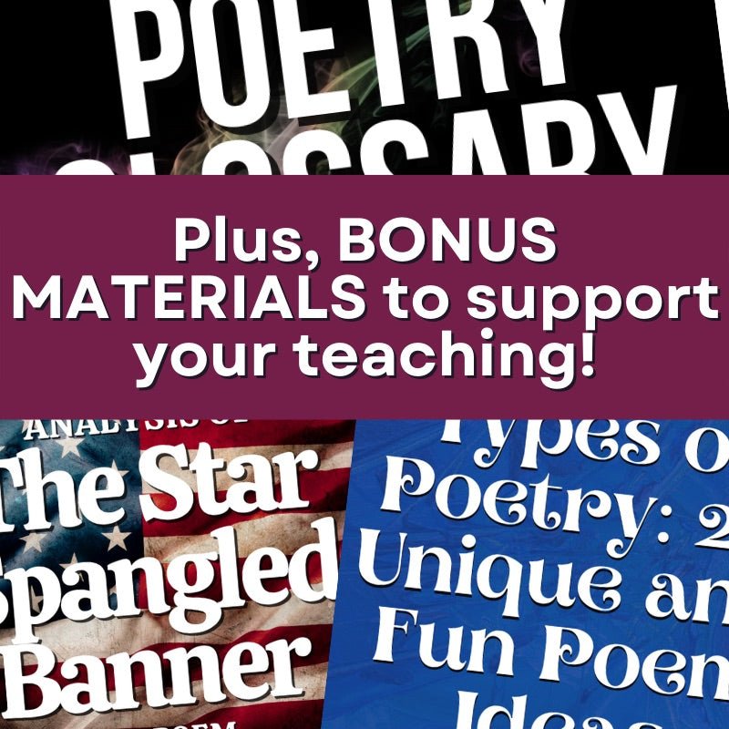 Poetry Unit BUNDLE - 12 Units - Analysis, Writing Activities - Print & Digital - Simply Novel