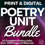 Poetry Unit BUNDLE - 12 Units - Analysis, Writing Activities - Print & Digital - Simply Novel