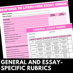 Response to Literature Essays 5 - Paragraph Lesson, Activities, Graphic Organizers - Simply Novel