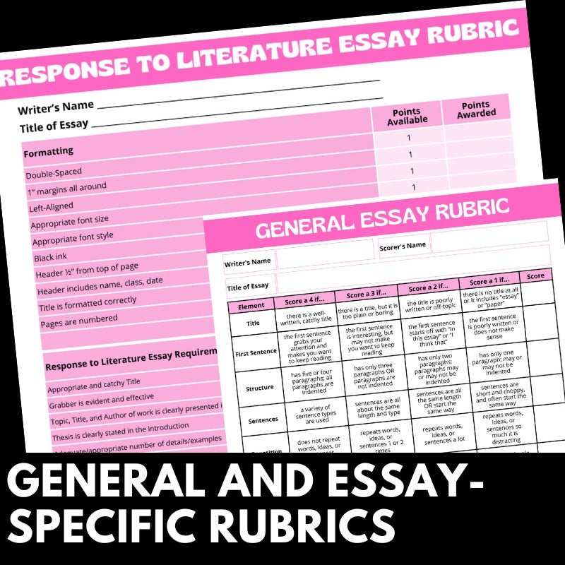 Response to Literature Essays 5 - Paragraph Lesson, Activities, Graphic Organizers - Simply Novel