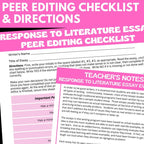 Response to Literature Essays 5 - Paragraph Lesson, Activities, Graphic Organizers - Simply Novel