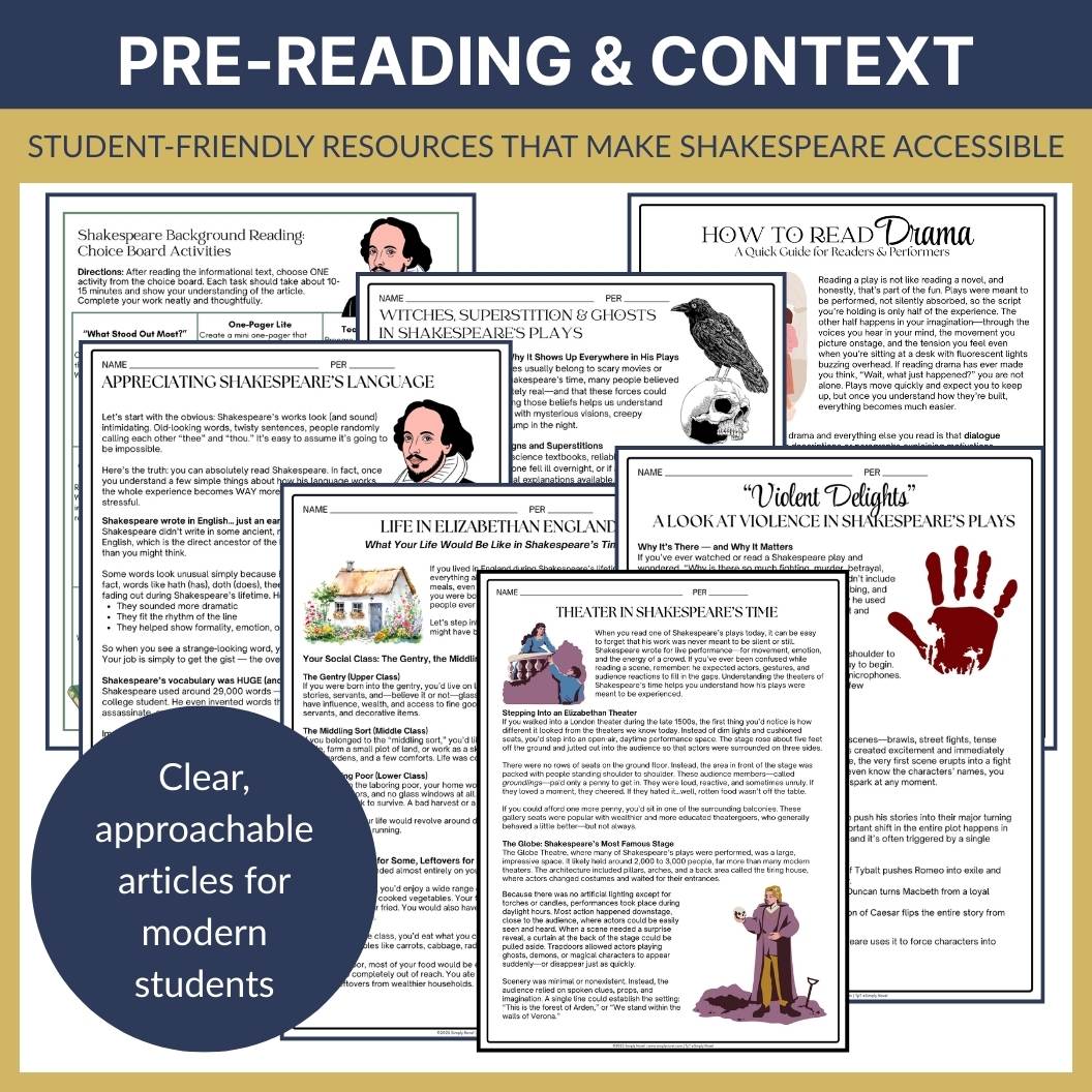 Romeo and Juliet Unit - Complete Teaching Resource BUNDLE in Digital and Print - Simply Novel