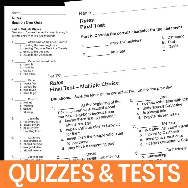 Rules Novel Study Unit - 120 Page, No - Prep Teaching Guide - Simply Novel