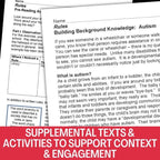 Rules Novel Study Unit - 120 Page, No - Prep Teaching Guide - Simply Novel